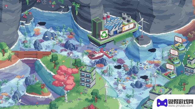 Steam平台上推出升级版试玩Demo的小清新风格休闲游戏《溢出》