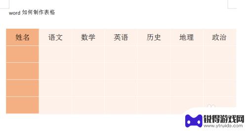 怎样制作word表格 Word表格制作步骤详解