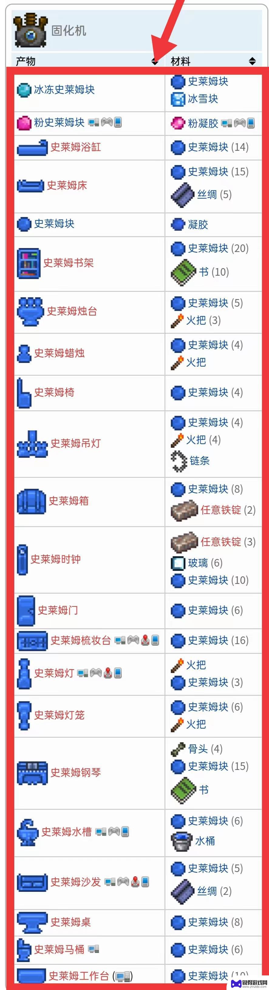 固化机 泰拉瑞亚 泰拉瑞亚固化机有什么配方