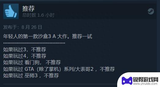 《黑道圣徒》Steam褒贬不一 游戏目前大促仅售69元